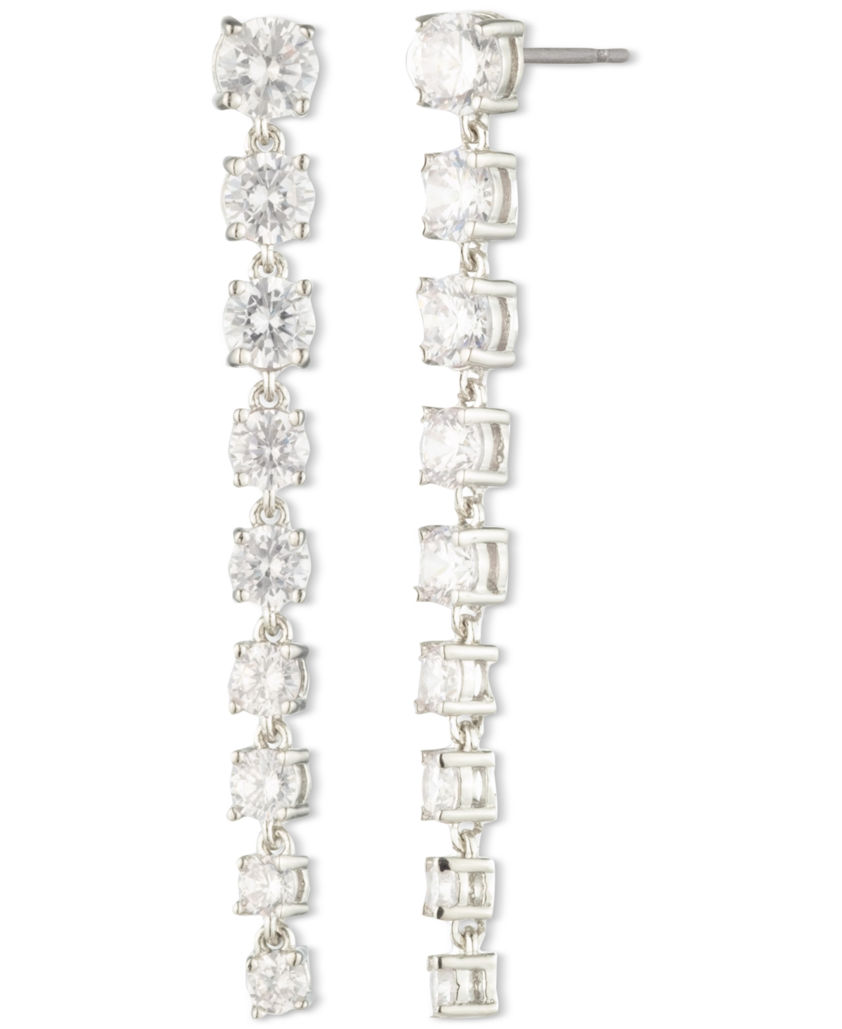 MARCHESA CUBIC ZIRCONIA LINEAR DROP EARRINGS 