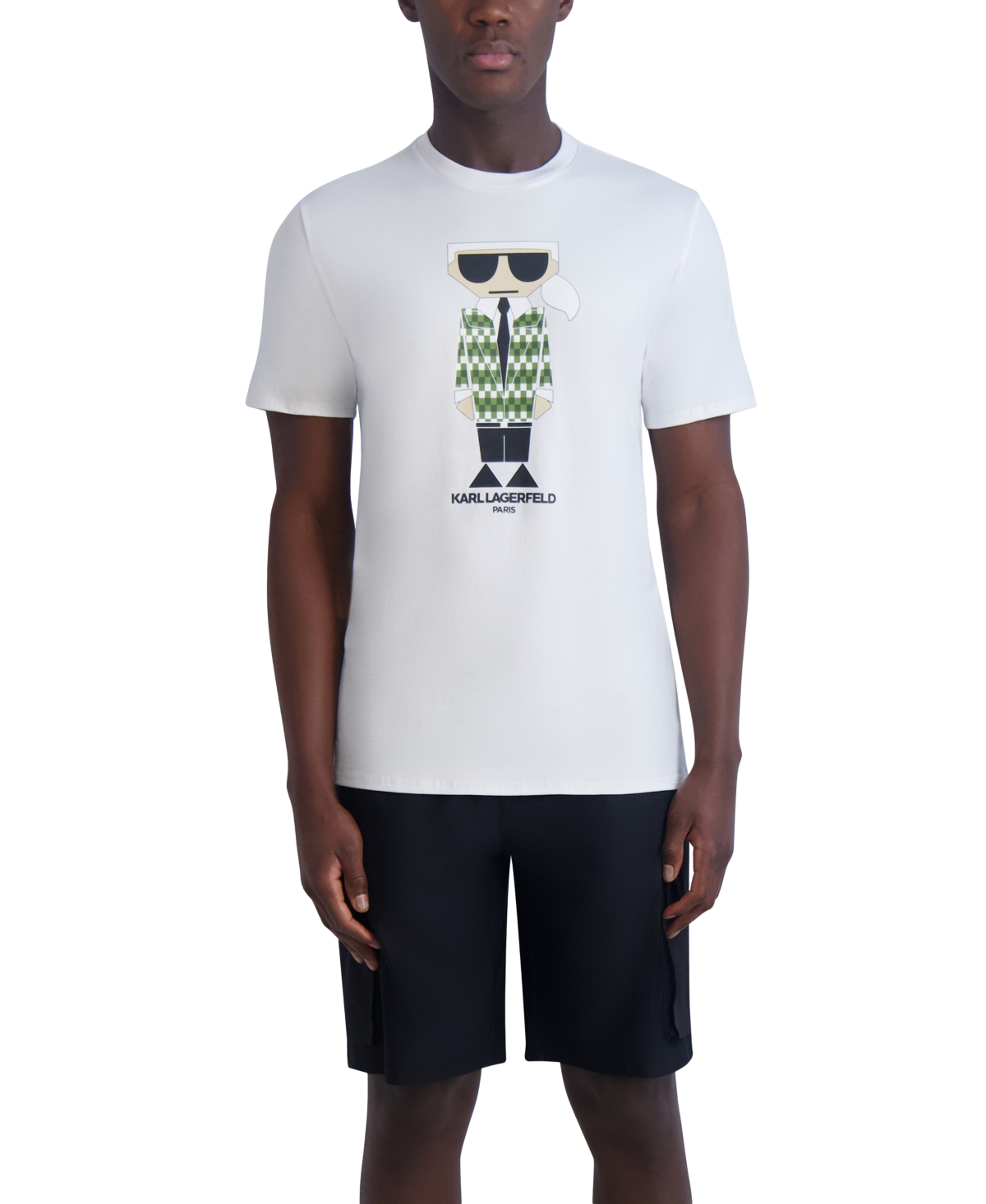 Karl Lagerfeld Paris Men's Slim-Fit Cocktail Karl Blazer Graphic T-Shirt