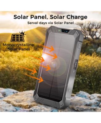 20,000mAh Power Bank- Convenient 4 Built-in Cables & Wireless Charging