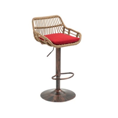 2x Adjustable Swivel Bar Stools with Footrest