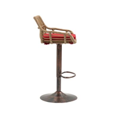 2x Adjustable Swivel Bar Stools with Footrest