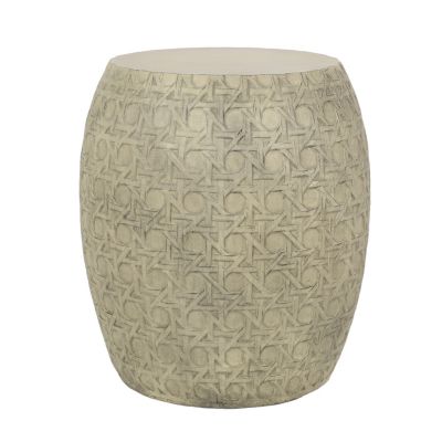Streamdale Bohemian Barrel Side Table Intricate, Textural, & Versatile