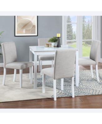 Luxurious Wooden Dining Set with Crystals & Upholstery