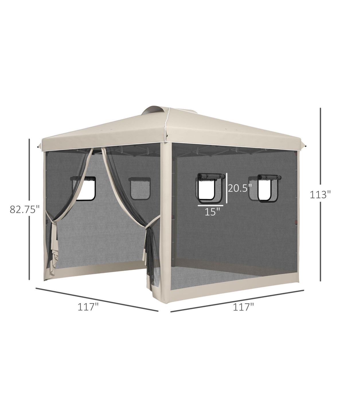 Streamdale Furniture Portable & Screened Pop-Up Canopy for Outdoor Events
