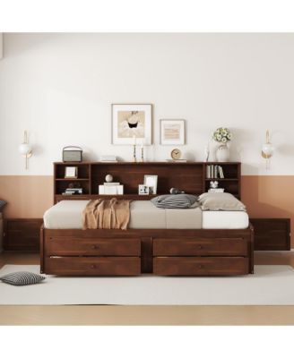 Wooden Captain's Bed with Storage