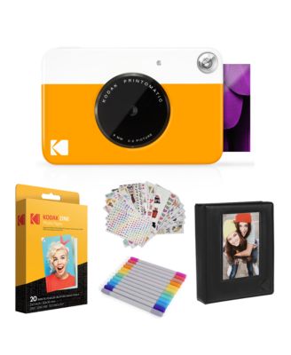 Printomatic Instant Print Camera Gift Bundle w/Zink Photo Paper & More