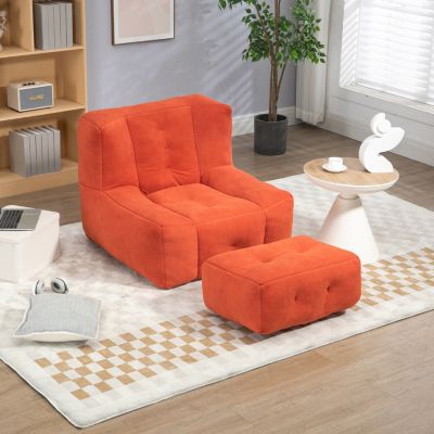 Bean bag and ottoman set for adults and kids