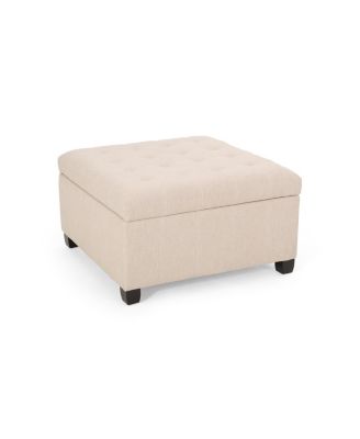 Streamdale Chic Waffle-Stitch Storage Ottoman Unclutter in Style