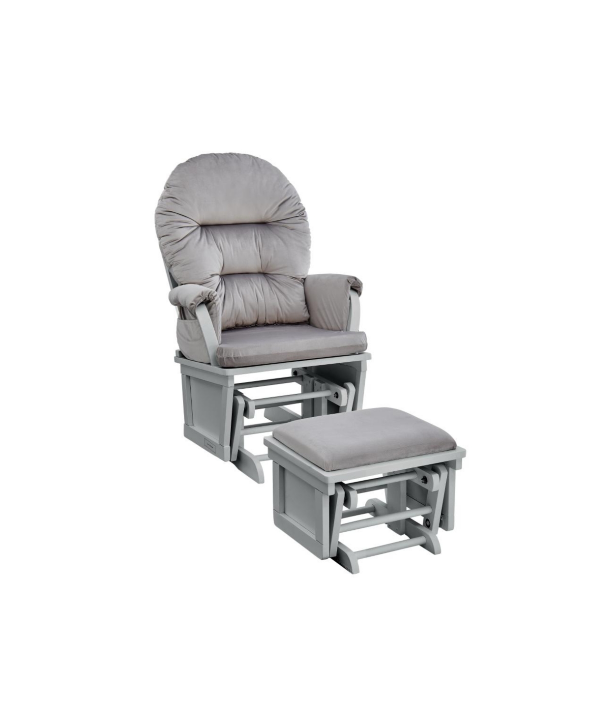 Simplie Fun Madison Glider And Ottoman Wood And Light Fabric