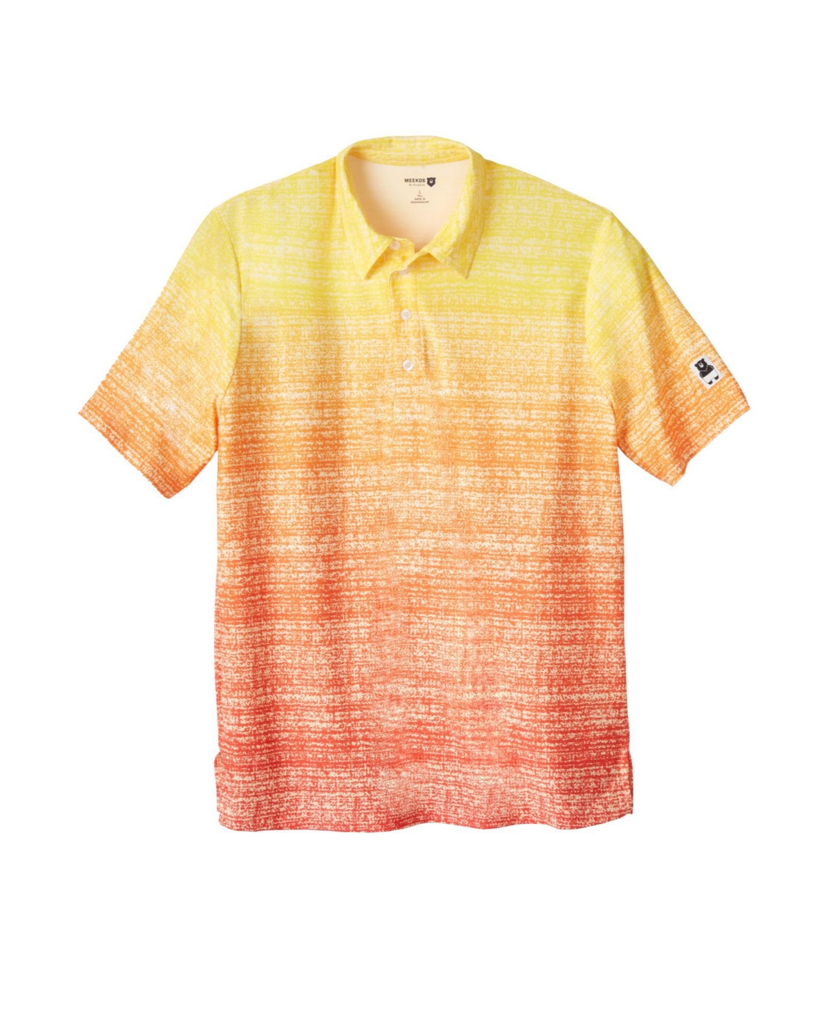 Big & Tall Meekos Collection Performance Polo - Sunset ombre