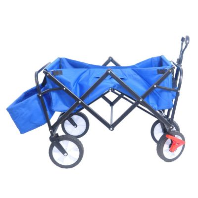 Streamdale Folding Wagon Garden Shopping Beach Cart (Blue colour)