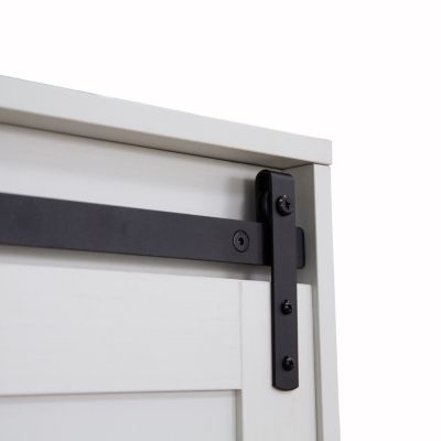 Tall Bedroom Armoire Wardrobe Closet with Barn Door