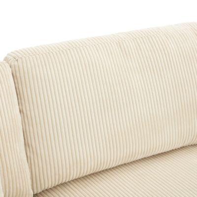 Corduroy Sofa with Ample Armrests (36.25"W)