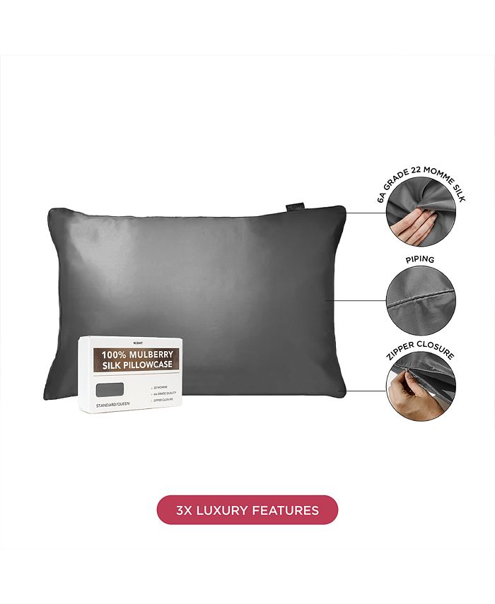 NIGHT 22 Momme 100 Mulberry Silk Pillowcase Macy's