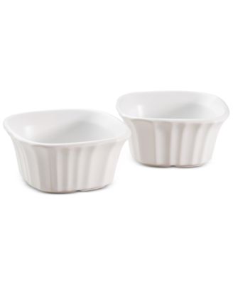 Corningware French White III Set of 2 7 Oz. Square Ramekins Macy s