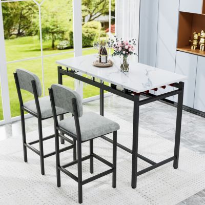 Cozy Dining Set with Premium Cushions & Steel Frame