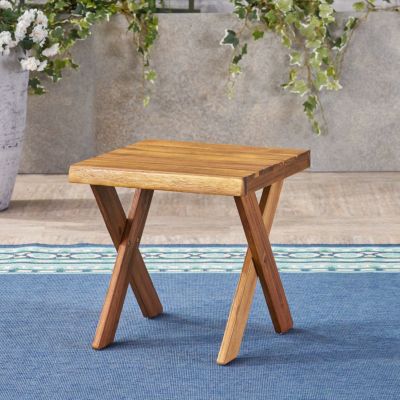 Streamdale Sandblast Acacia Wood Outdoor Side Table