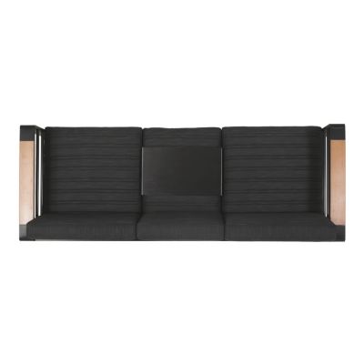 Streamdale Water-Resistant Aluminum Outdoor Sofa with Wood Composite Accents