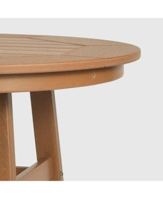 5 PC HDPE Outdoor Patio Dining Bar Table and Counter High Round Stools