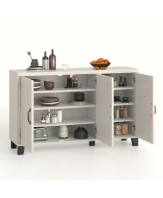 3-Door Buffet Sideboard with Adjustable Shelves and Anti-Tipping Kits