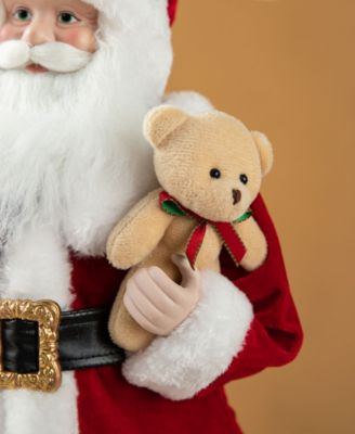 18 H Christmas Mail Santa Figurine with Porcelain Face