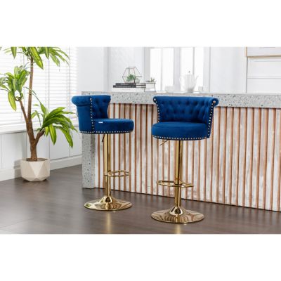  Adjustable Swivel Bar Stools Set for Kitchen, Dining Room