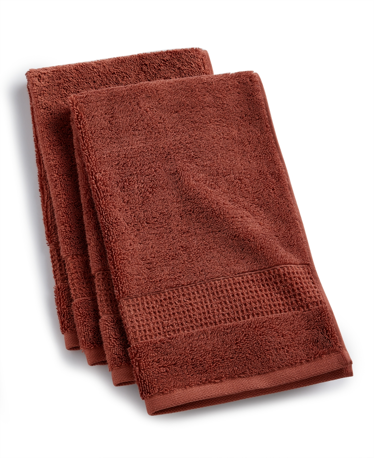 Oake Organic Cotton 2-pk. Hand Towel, Exclusively At Macy's In Rust