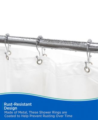 Beaded Roller Shower Curtain Double Hooks