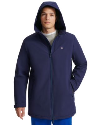 Men's Performance Hooded, Faux Sherpa-Lined Peacoat Jacket
