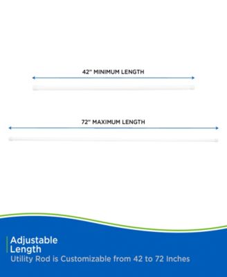 No Tools Spring Tension Utility Rod, 42-72"