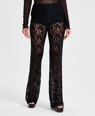 Lace flare pants best sale