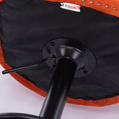 Modern Adjustable Velvet Bar Stools, Set of 2