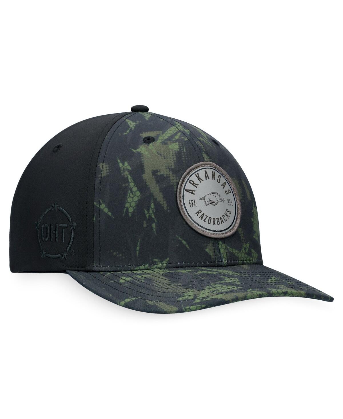 Top Of The World Men's Black Arkansas Razorbacks Oht Military Appreciation Camo Render Flex Hat In Black