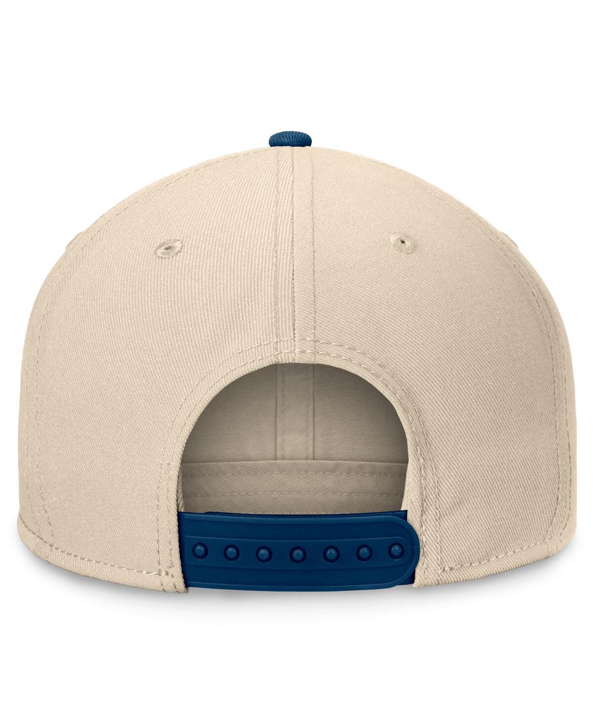 Men's Khaki Auburn Tigers Goalaso Snapback Hat In Khaki,navy