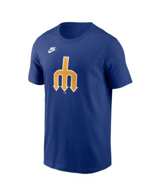 Men's Royal Seattle Mariners Cooperstown Collection Team Logo T-Shirt