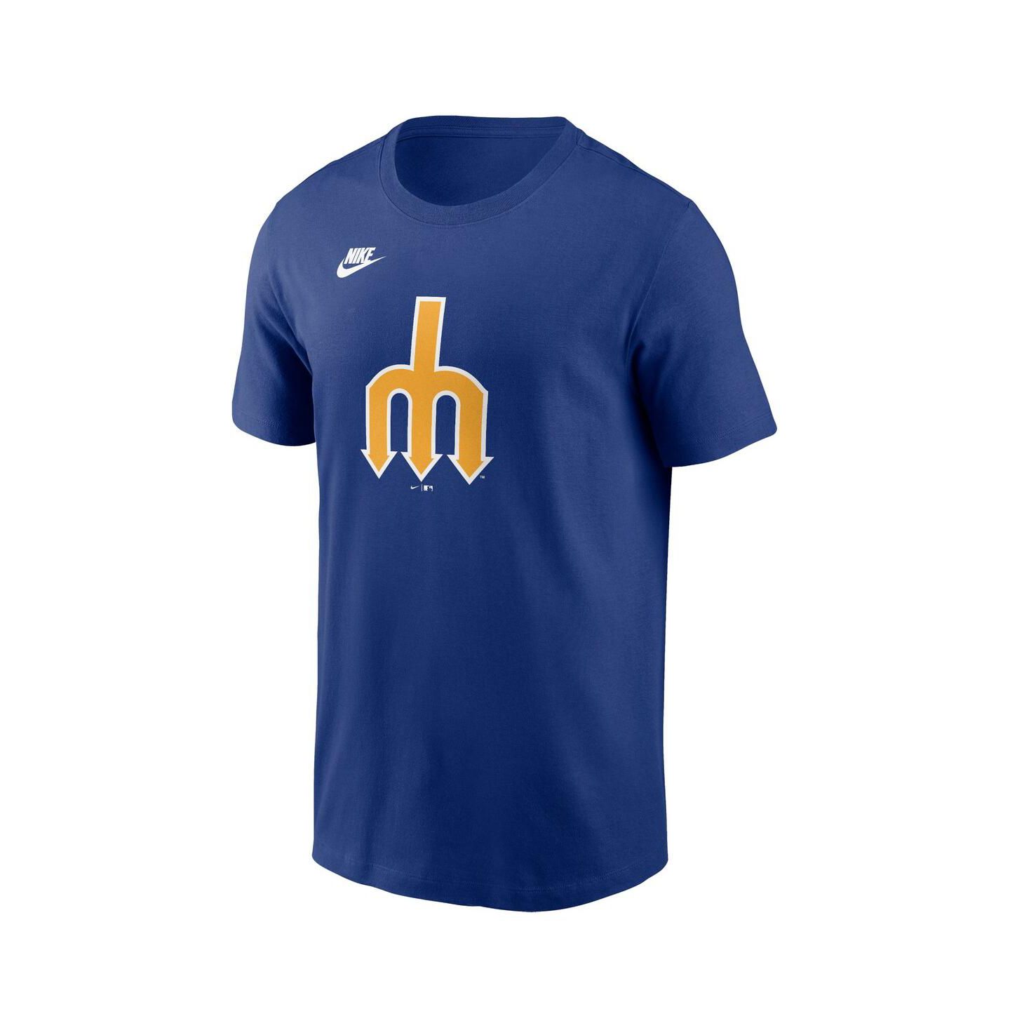 Мужская футболка Nike Royal Seattle Mariners Cooperstown Collection Team Logo — фото 3