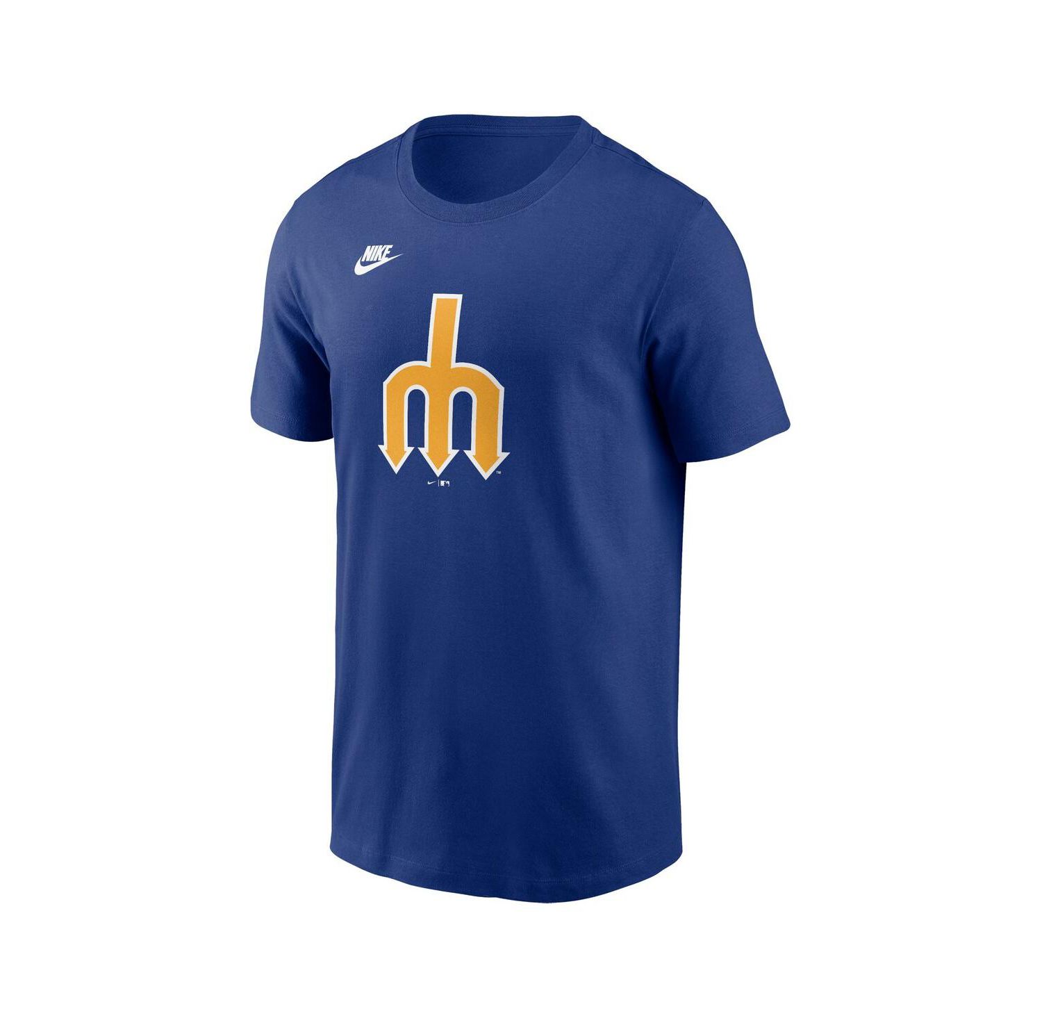 Men's Royal Seattle Mariners Cooperstown Collection Team Logo T-Shirt