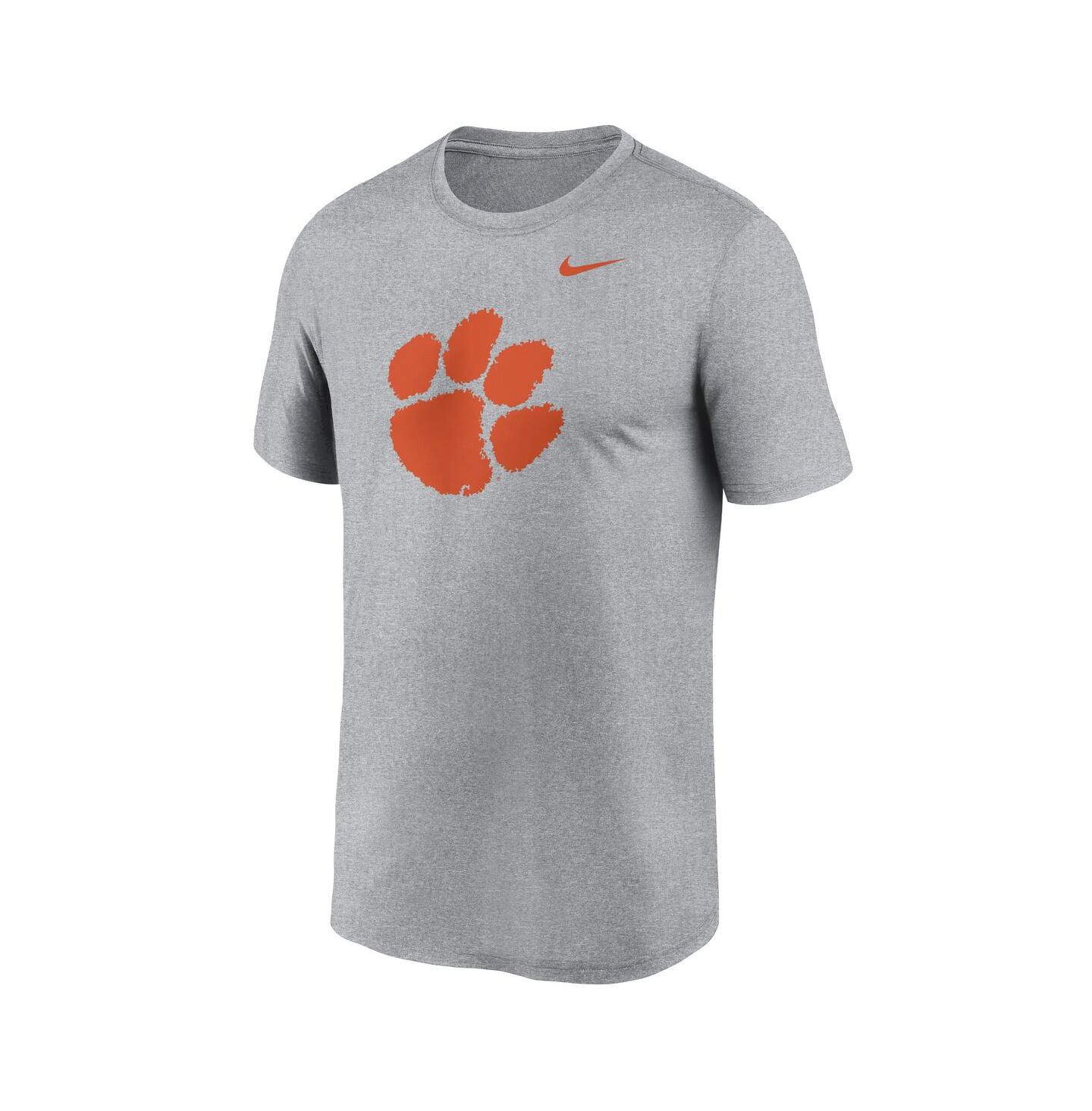 Мужская футболка Nike Heather Gray Clemson Tigers Primetime Legend Logo — фото 2