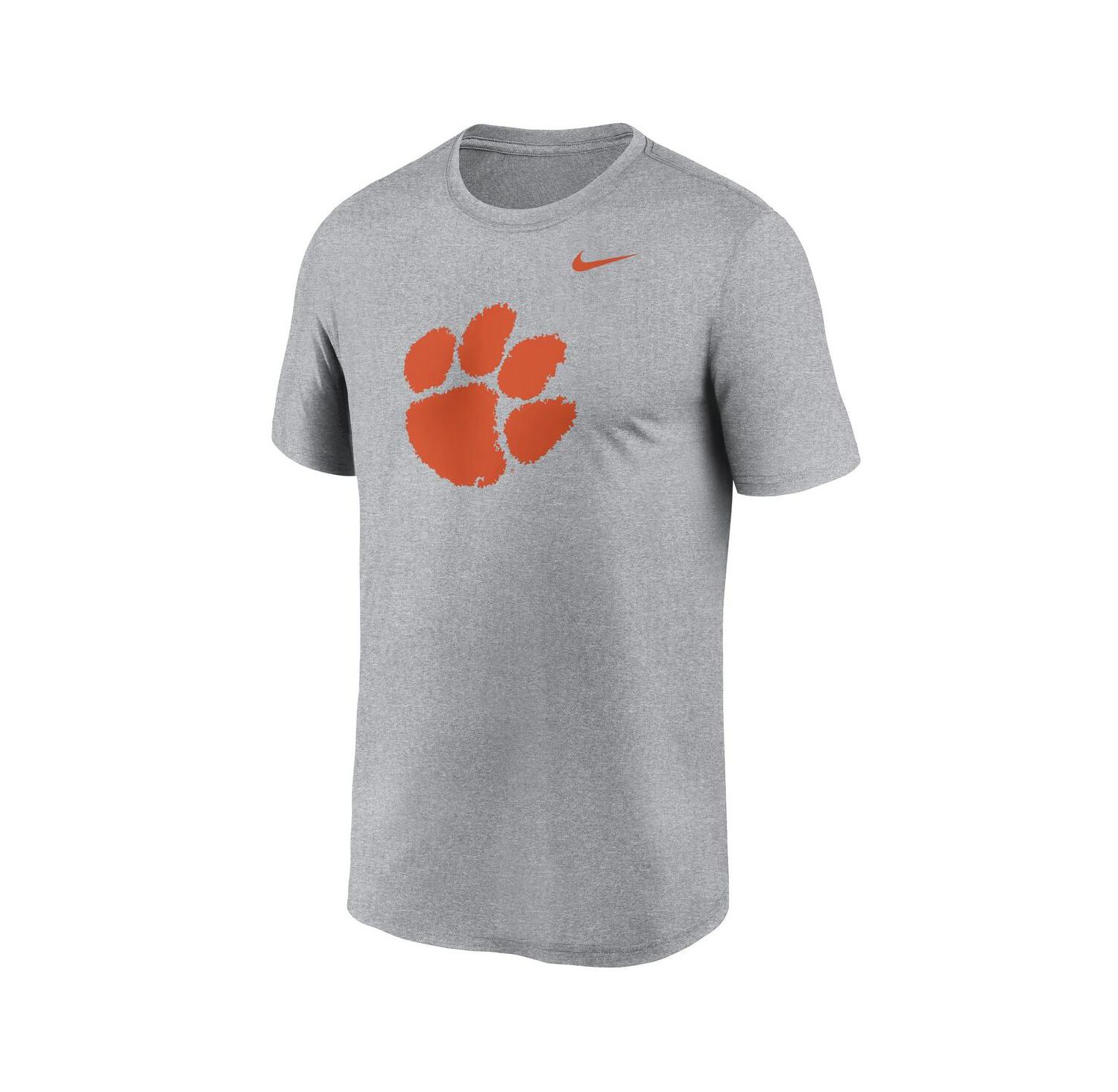 Men's Heather Gray Clemson Tigers Primetime Legend Logo T-Shirt