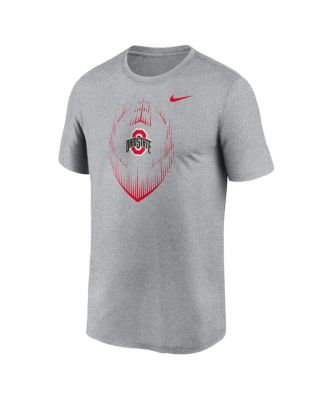 Men's Heather Gray Ohio State Buckeyes Primetime Legend Icon Performance T-Shirt