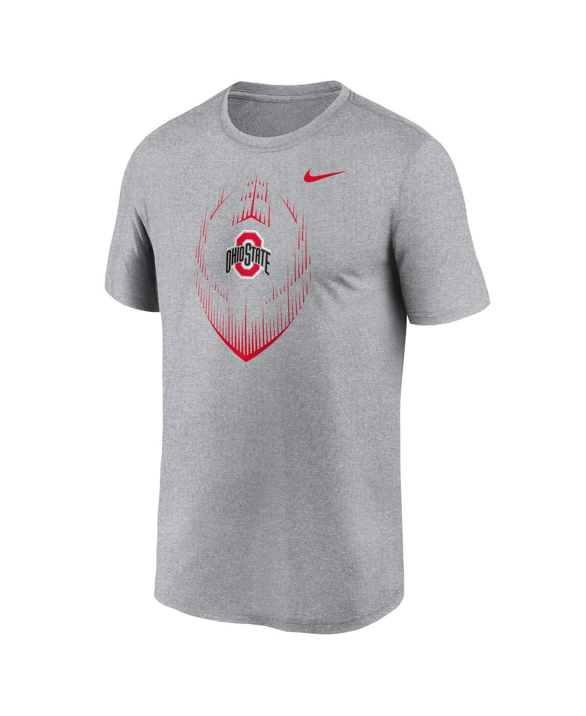 Nike Men's Heather Gray Ohio State Buckeyes Primetime Legend Icon Performance T-shirt In Heather Gray