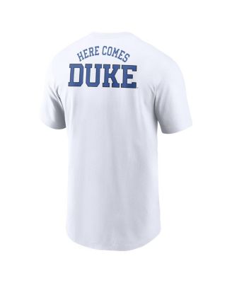 Men's White Duke Blue Devils Blitz 2-Hit T-Shirt