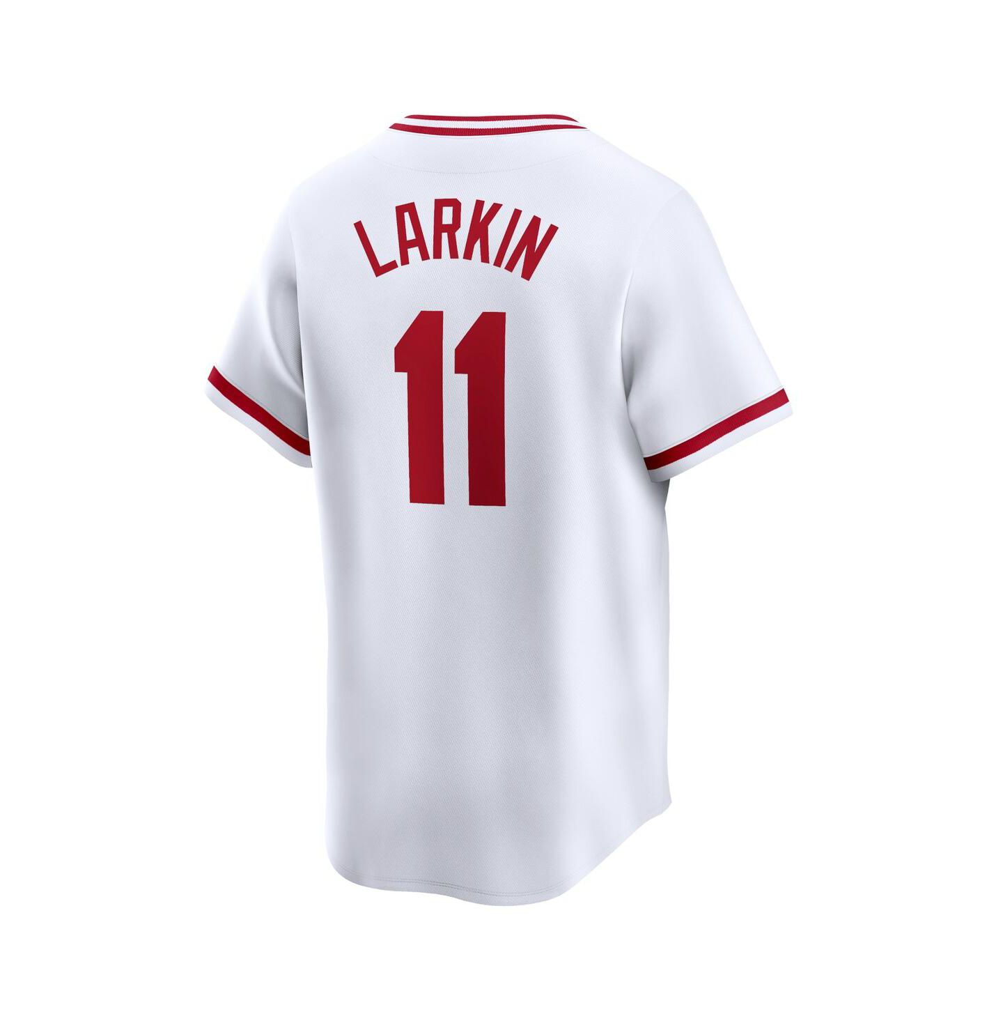 Мужской топ Nike Barry Larkin White Cincinnati Reds Throwback Cooperstown Limited Jersey — фото 2