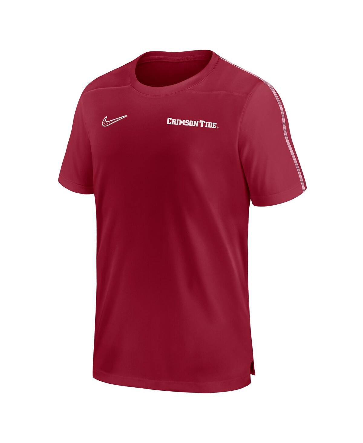 Nike Men's AlabamaTide 2024 Sideline Coach Performance T-shirt - Crimson