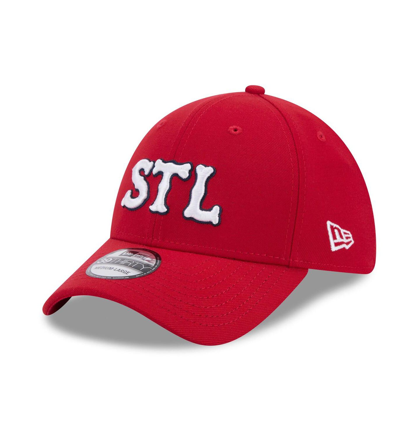 Мужская кепка New Era Red St. Louis Cardinals 2024 City Connect 39THIRTY Flex Hat — фото 1