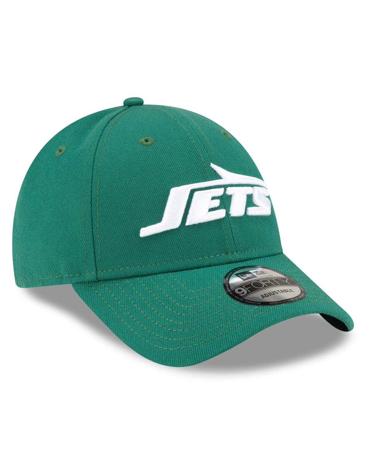 New Era Men's And Women's Green New York Jets League 9forty Adjustable Hat In Green