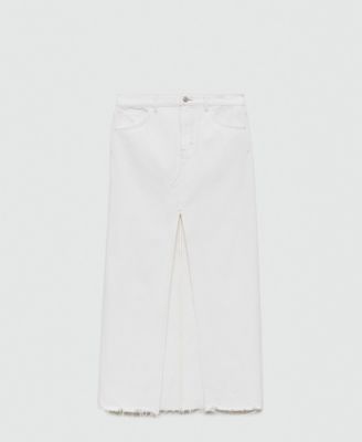 Women's Slit Denim Skirt