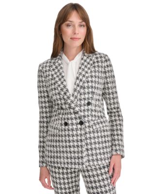 Tommy Hilfiger - Women's Houndstooth Double-Breasted Jacket