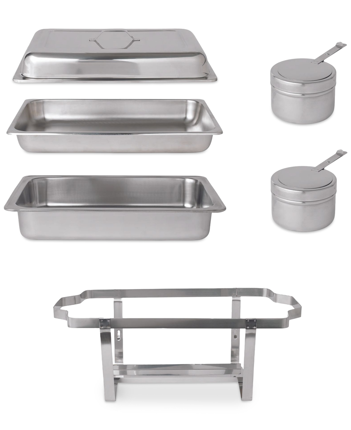 Denmark Celebrations By  9.5 Qt. Stainless Steel Rectangular Chafing Dish In Silver