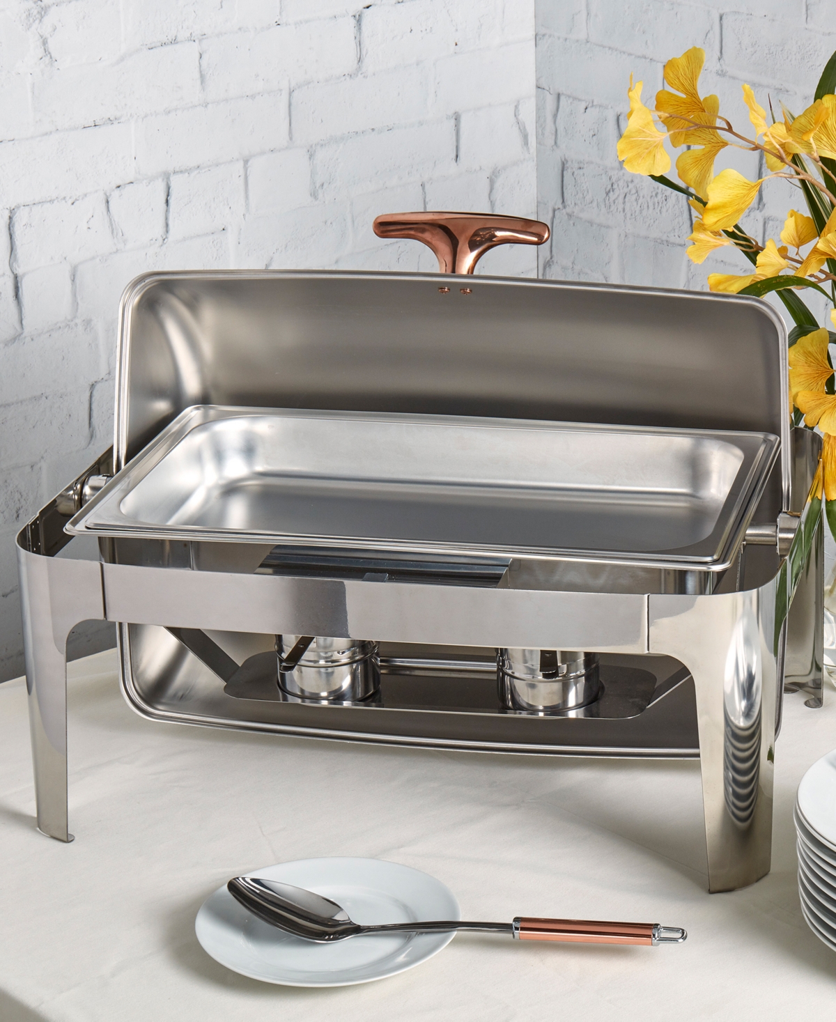 Denmark Celebrations By  9.5-qt. Stainless Steel Rectangular Chafing Dish In Silver